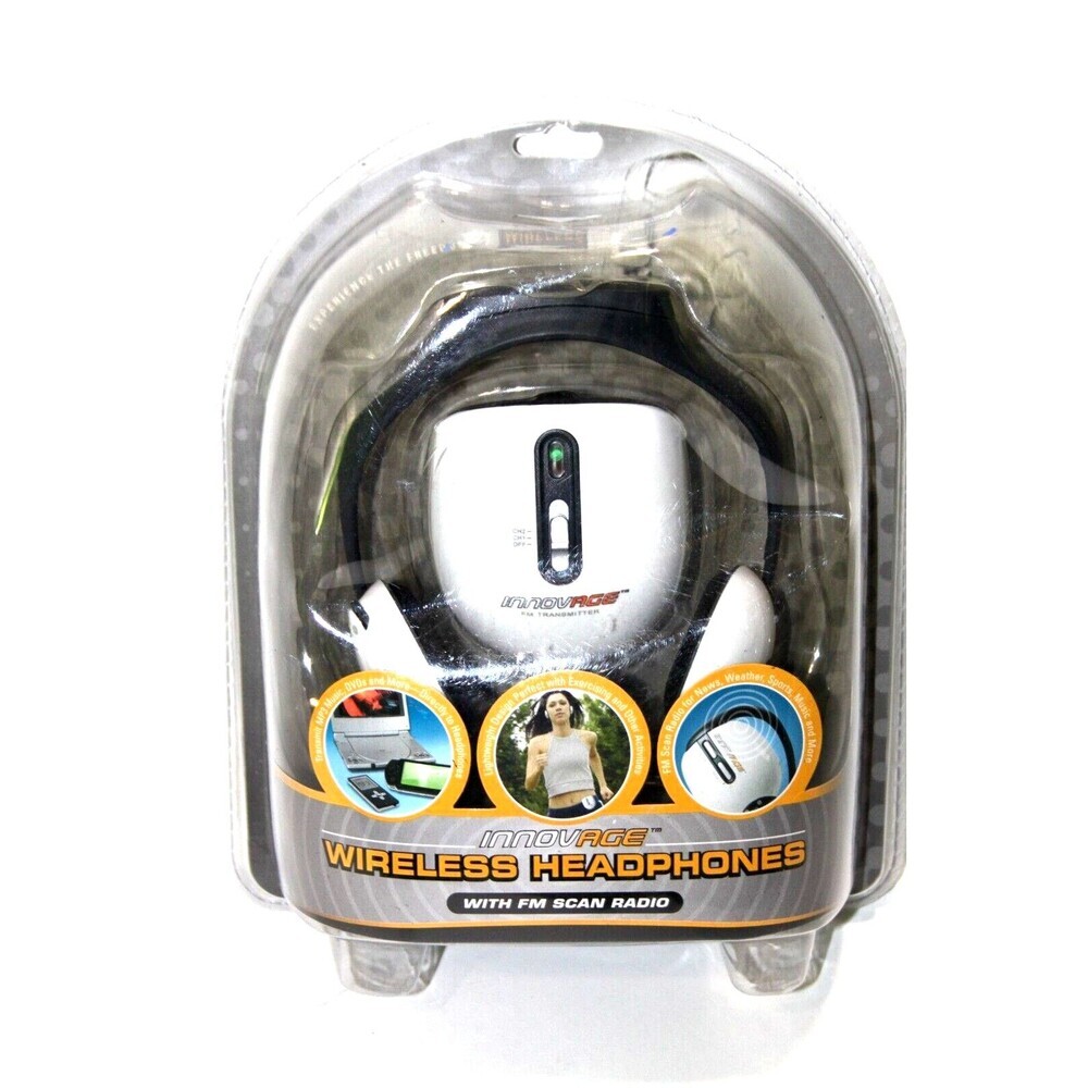 Innovage Wireless Headphones with FM Radio for Jogging Walking Running Sealed